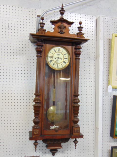 Vienna regulator wall clock, double weights, decorative (1 of 6)