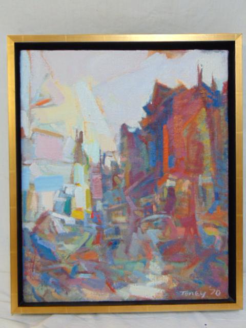 Painting, abstract, Anthony Toney, 1970, oil on canvas, (1 of 5)