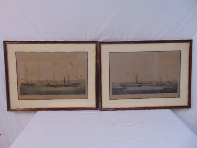 Pair engravings, "Ships of the General Steam Navigation (1 of 8)