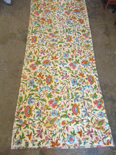 4 panels crewelwork drapes, curtains , dry cleaned, (1 of 8)