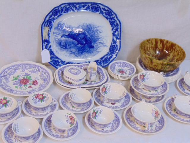 Lot ironstone china, Copeland, Spode Mayflower, floral (1 of 10)