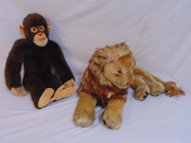 Steiff Lion & Monkey made in Germany (1 of 5)