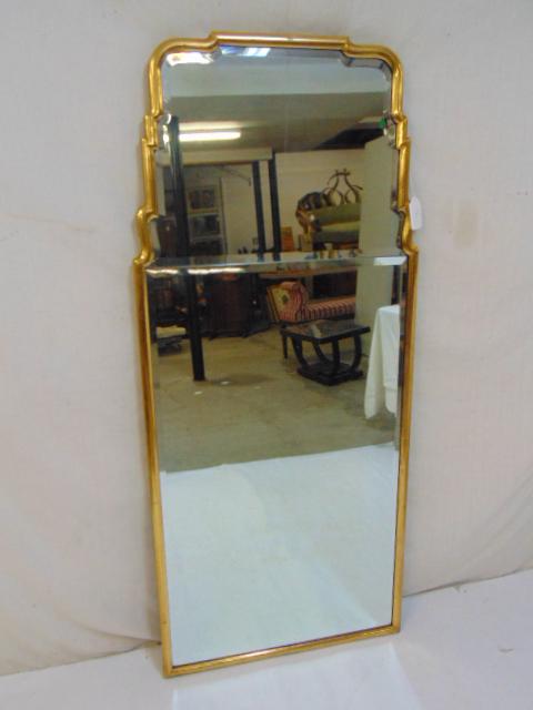 Decorative two panel mirror, beveled glass, gilt frame, (1 of 4)