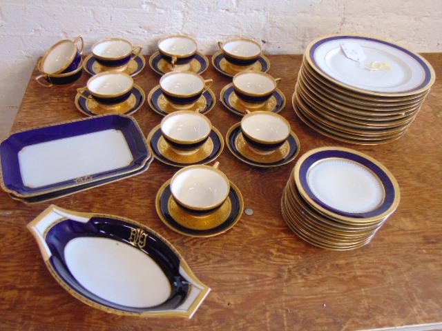 Set porcelain dinnerware, mixed lot, includes (1 of 9)