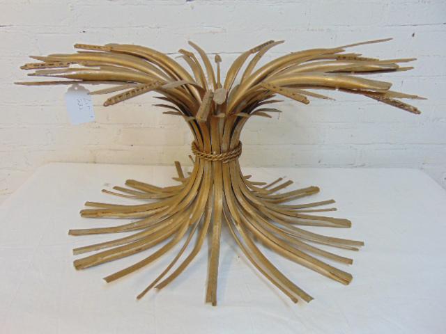 Wheat metal table base, decorative gilt, gold painted (1 of 4)