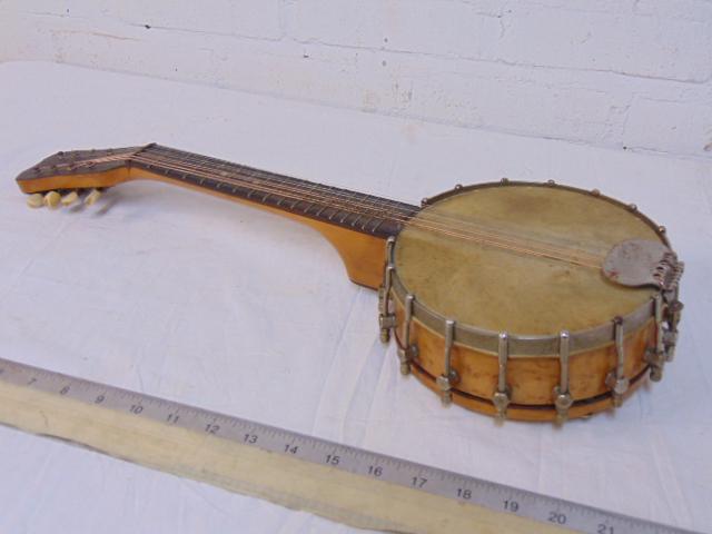 Small banjo, Bell Brand Patented, N.M.S. Co , total (1 of 7)