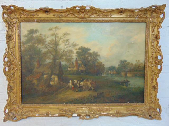 Painting, "Norwich Peddler", Edward Robert Smythe, oil (1 of 9)