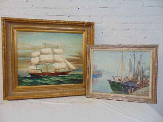 2 Paintings, nautical, Bissell Phelps Smith & D. Tayler; (1 of 10)