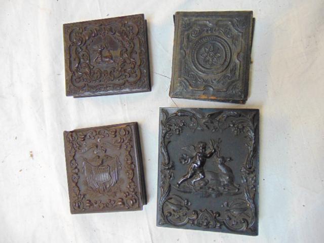 3 Gulta Percha cases & pressed case tintypes, vintage (1 of 6)