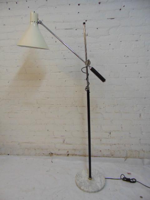 Mid Century floor lamp, Italian made, adjustable shade (1 of 6)