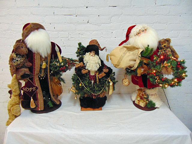 3 Christman, Santa figures, Lynn Haney Collection & (1 of 14)