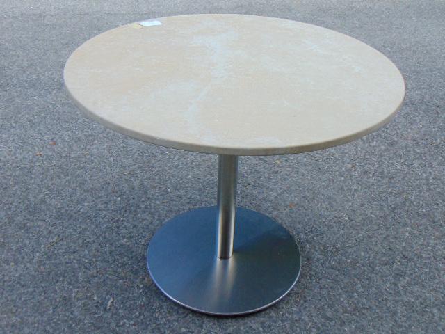 Round marble to mid Century dinette table, top is 3 (1 of 5)