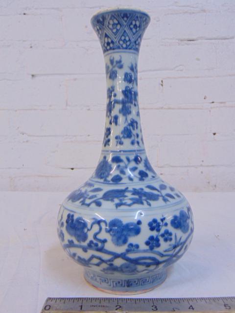 Chinese blue & white porcelain vase, signed, various (1 of 7)