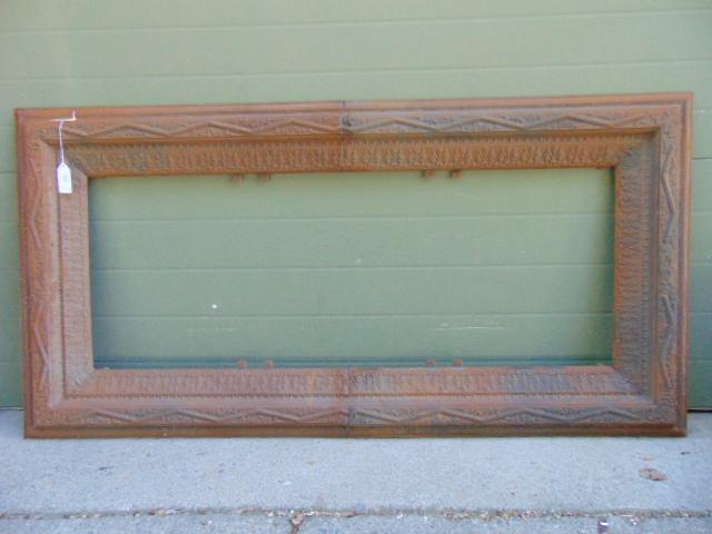 Large cast iron picture? frame, opening is 18.25" by 48 (1 of 7)