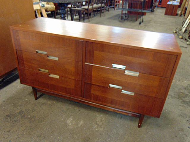 American of Martinsville chest, MCM, 3 by 3 drawers, (1 of 5)