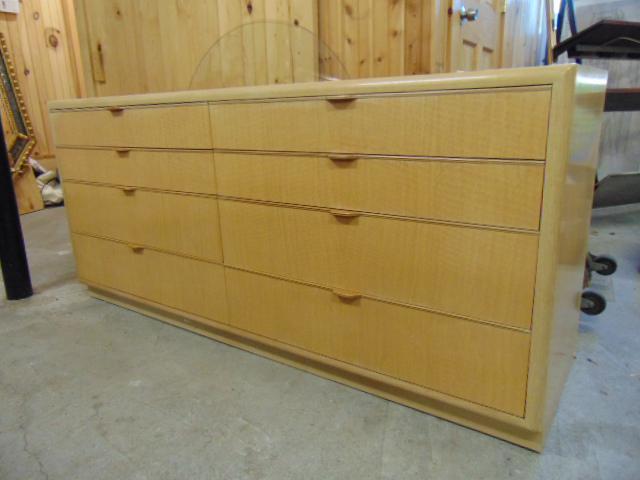 Double chest by Drexel, 4 by 4 drawers, light blond (1 of 6)