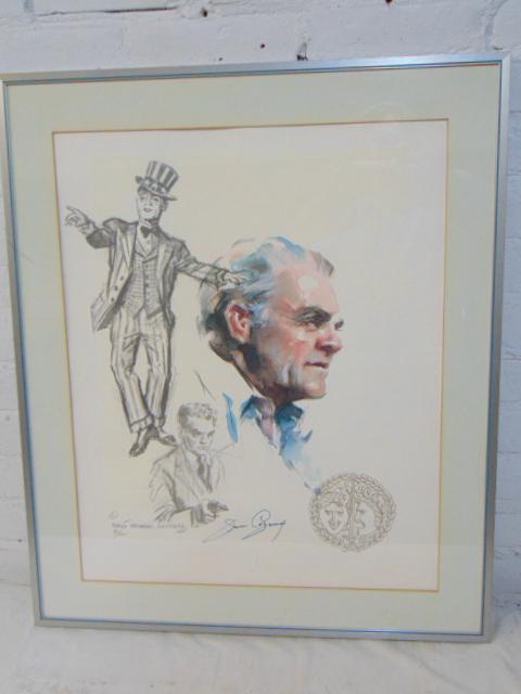 Lithograph, "James Cagney", by Everet Raymond Kinstler, (1 of 6)