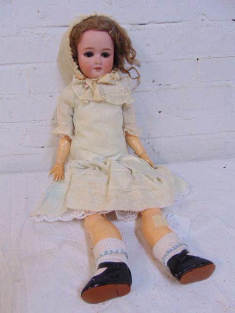 Simon & Halbig bisque doll, open mouth, compo body, (1 of 5)
