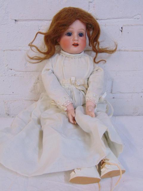 Bisque doll, M.B. Japan, Kidd body, open mouth, 18", (1 of 6)