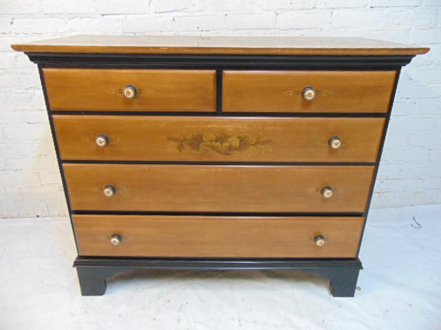 Lambert Hitchcock chest of drawers, 2 over 3, black (1 of 6)