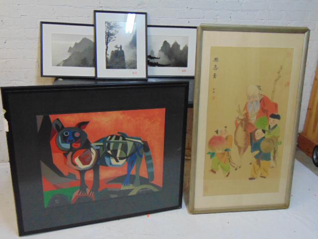 Art lot, dog , signed Gareck-Hart (Hort ?), edition (1 of 15)