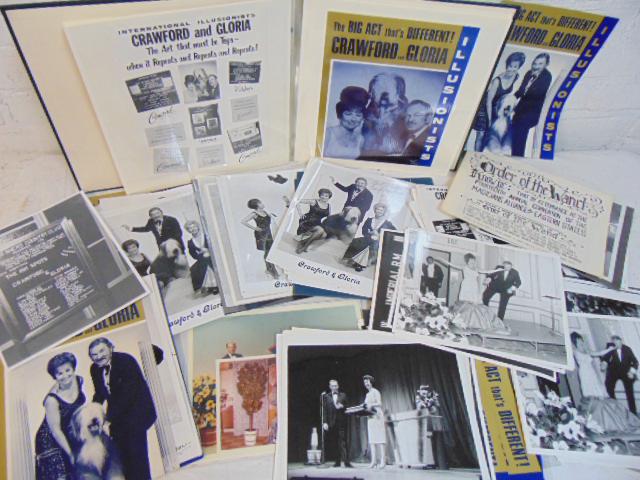 Large lot Crawford & Gloria stage photographs, fliers, (1 of 16)