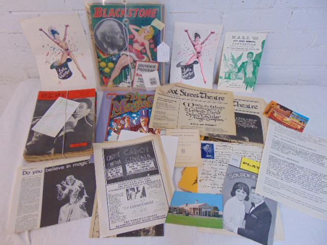 Lot magic ephemera & posters, including 1940's "Genii" (1 of 16)
