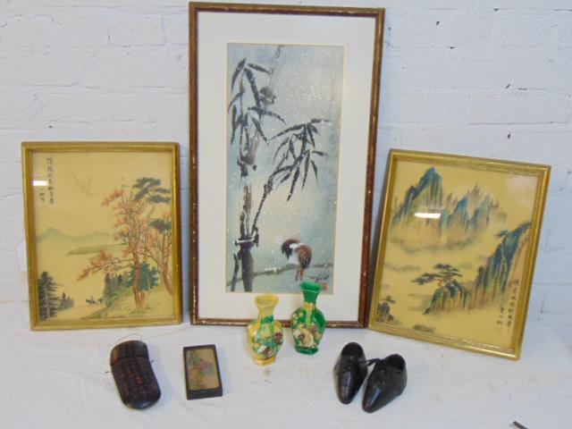 Asian lot, abacus, art, porcelain, spectacle case, (1 of 17)