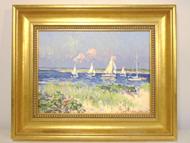 Painting, Jan Pawlowski, "Sunday Sailing from Jefres (1 of 8)