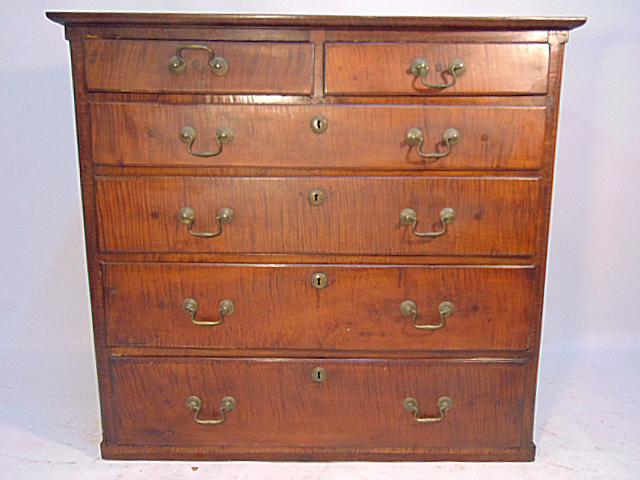 Period tiger maple top to chest on chest, 2 over 4 (1 of 8)