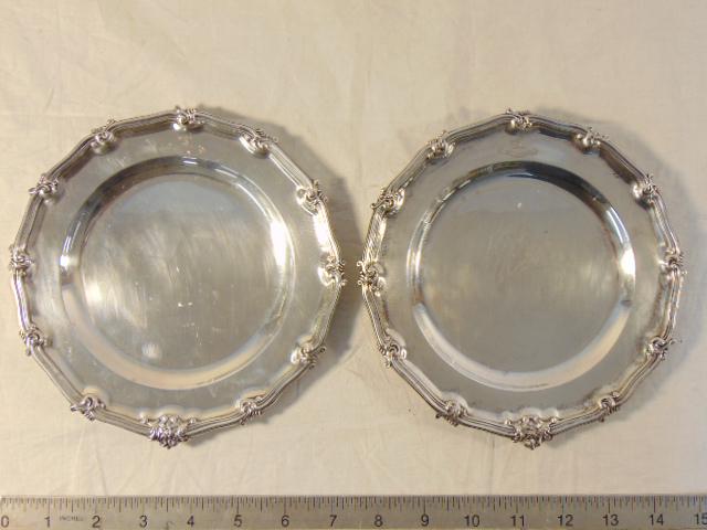 Pair of silver Georgian salvers, R&S Garrard & Co, (1 of 6)