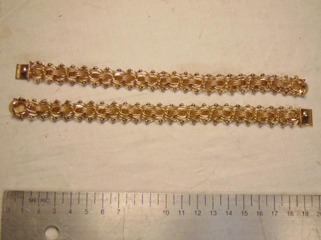 2 vintage14K gold charm bracelets, 46.8 grams (1 of 5)