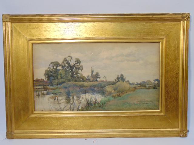 Painting, landscape, signed Alfred Parson, (1 of 6)