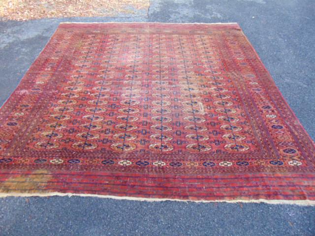 Room Size carpet, Bokhara, rust red, 11' by 10'3", (1 of 10)