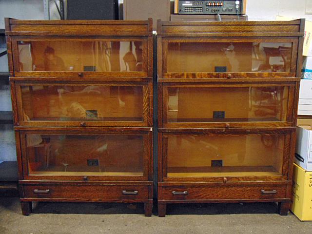 Pair barrister oak stack bookcases, arts & crafts style (1 of 6)