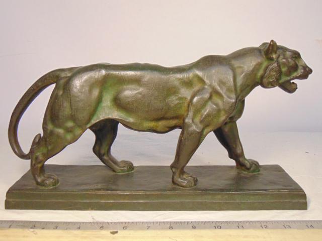 Antoine Louis Barye bronze tiger, green / brown patina, (1 of 11)