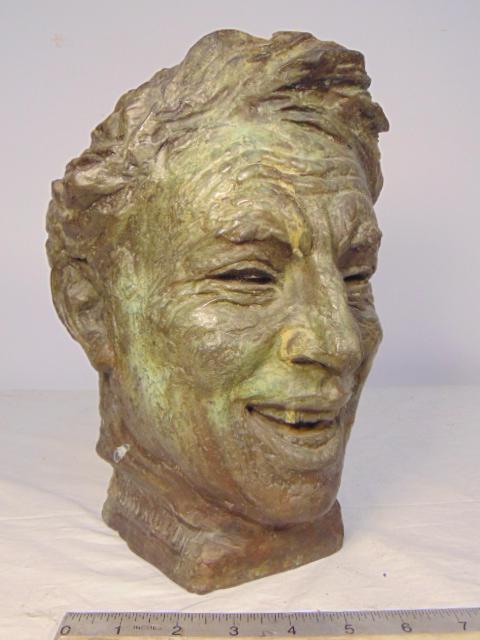 Bronze bust, Leon Batardy, Bruxelles, marked on side, (1 of 7)