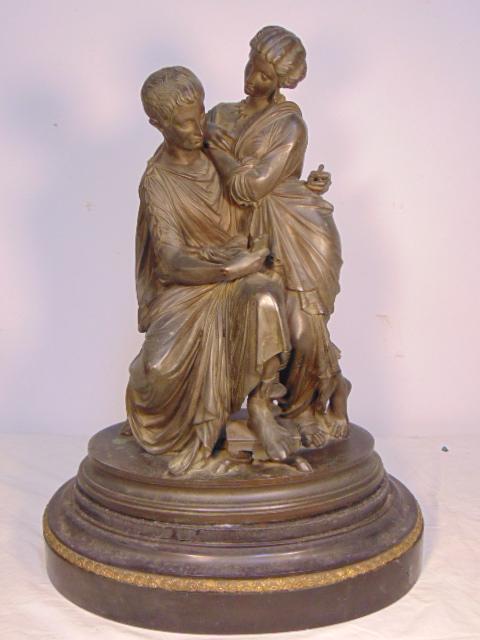 Large neoclassical bronze, Gautier & Albinet, woman (1 of 12)