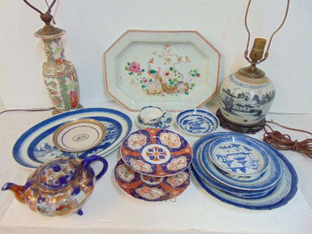 Chinese ceramics lot, Canton, export, Imari, includes (1 of 8)