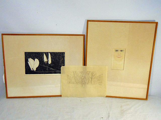 Art lot, 2 etchings, Beth van Hoesen & Enrique Celaya (1 of 11)