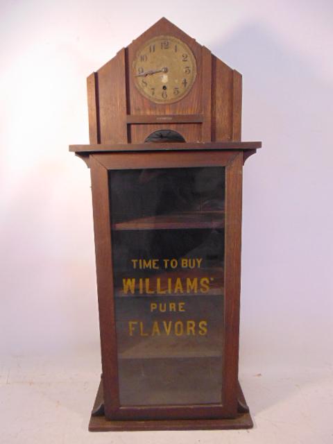 Oak advertising clock, "Time to Buy Williams Pure (1 of 9)
