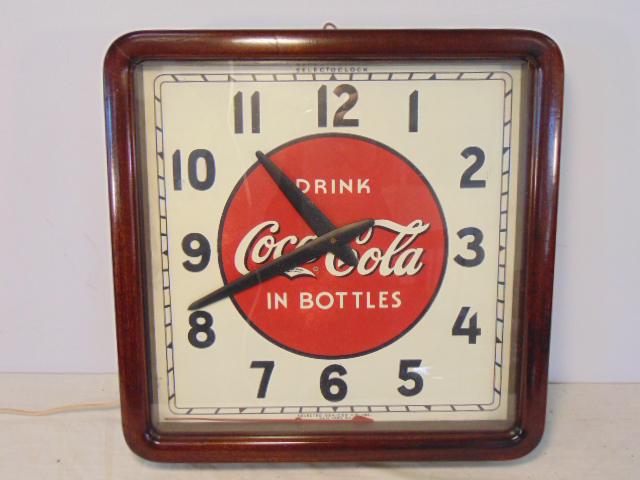 Advertising clock, "Coca Cola", Selectoclock, Select (1 of 6)