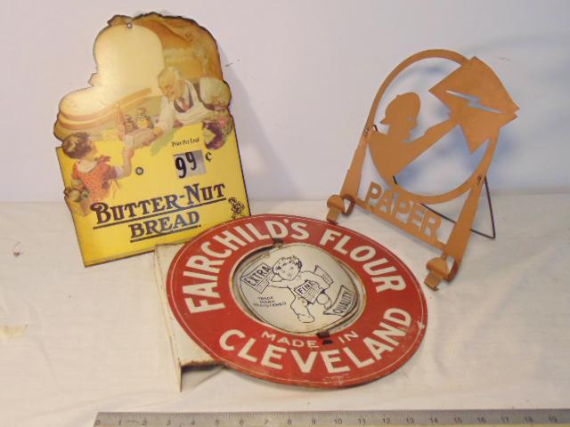 3 advertising signs, "Butter-Nut Bread"; Cut out metal (1 of 7)