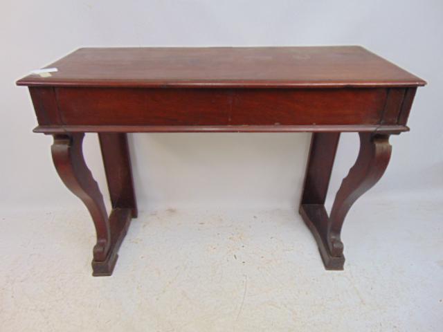 Mahogany pier or hall table, scrolled front legs, table (1 of 4)