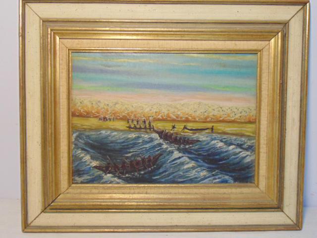 Painting, "Seascape Tahiti", Victor Joseph Gatto, oil (1 of 6)