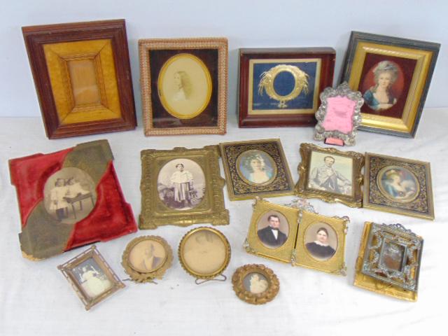 Large lot quality frames & painted portraits, some on (1 of 6)