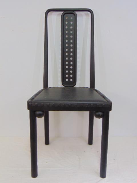 Joseph Hoffman by Wittmann side chair, Model 322, copy: Joseph Hoffman by Wittmann side chair, Model 322, copy for the sanatorium West End purkersdorf, seat is 16.5" by 17.25", height is 39.25", seat height is 18.5", Austria.