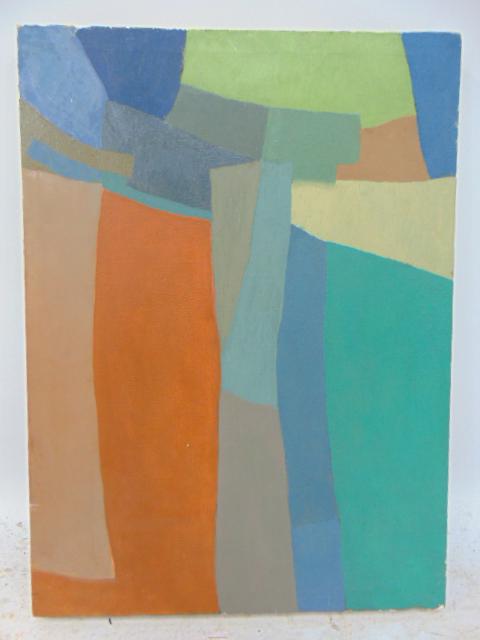 Painting, abstract, Leonard "Buzz" Wallace, oil on (1 of 4)