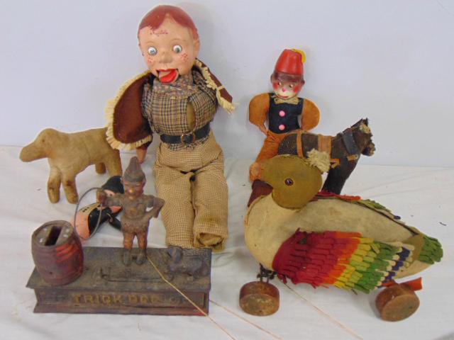 Toy lot, dolls, stuffed animals, monkey, Kewpie, Howdy (1 of 8)