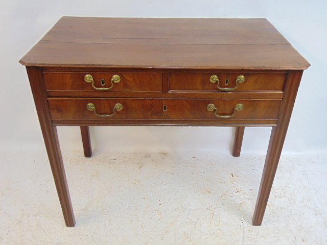 Chippendale table, server, 2 over one drawer: Chippendale table, server, 2 over one drawer, straight legs, 33 7/8" by 19.25".height is 28"